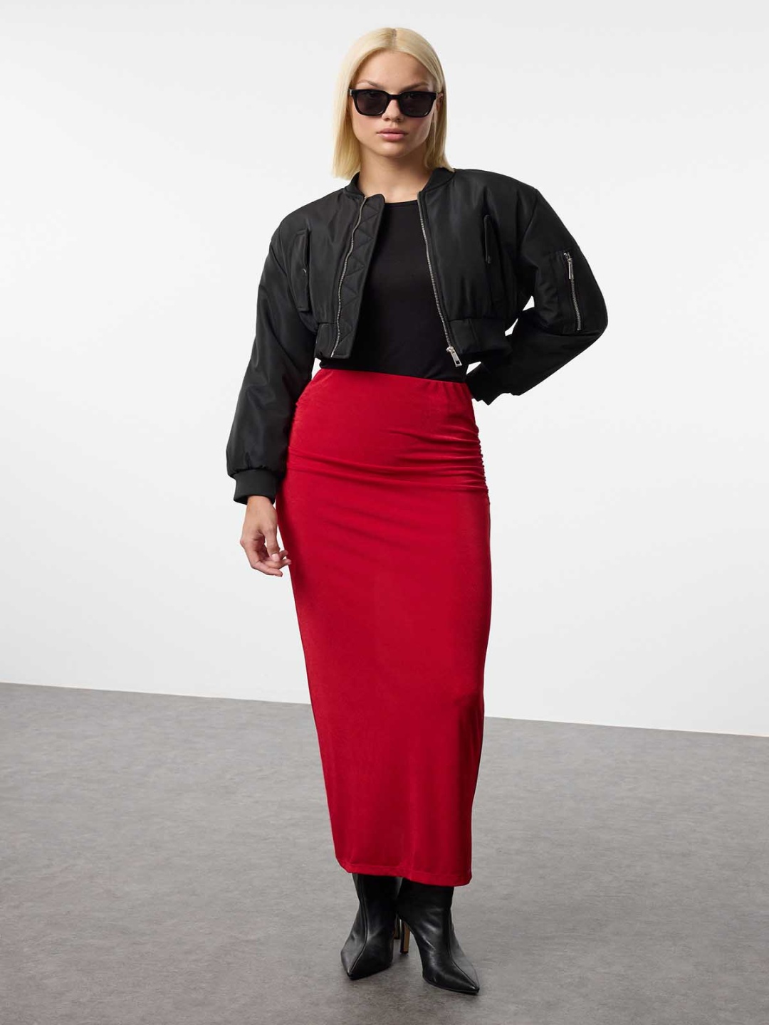 

Trendyol Midi Pencil Skirt, Red