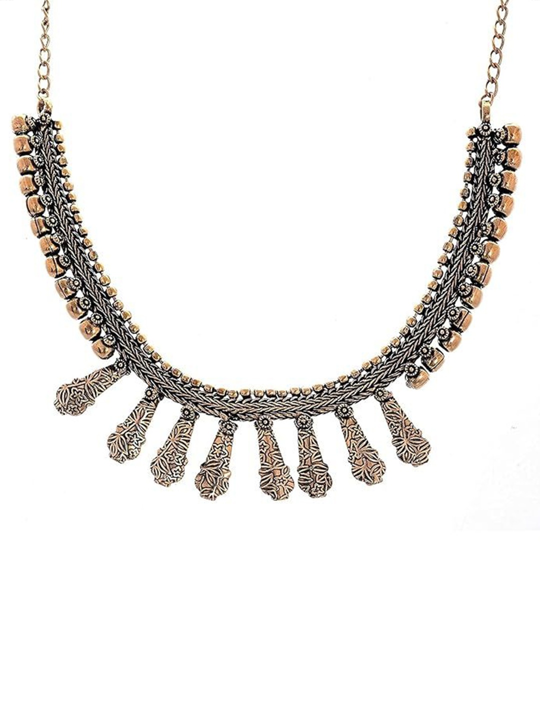 

Kezlin German Silver-Plated Statement Oxidized Necklace
