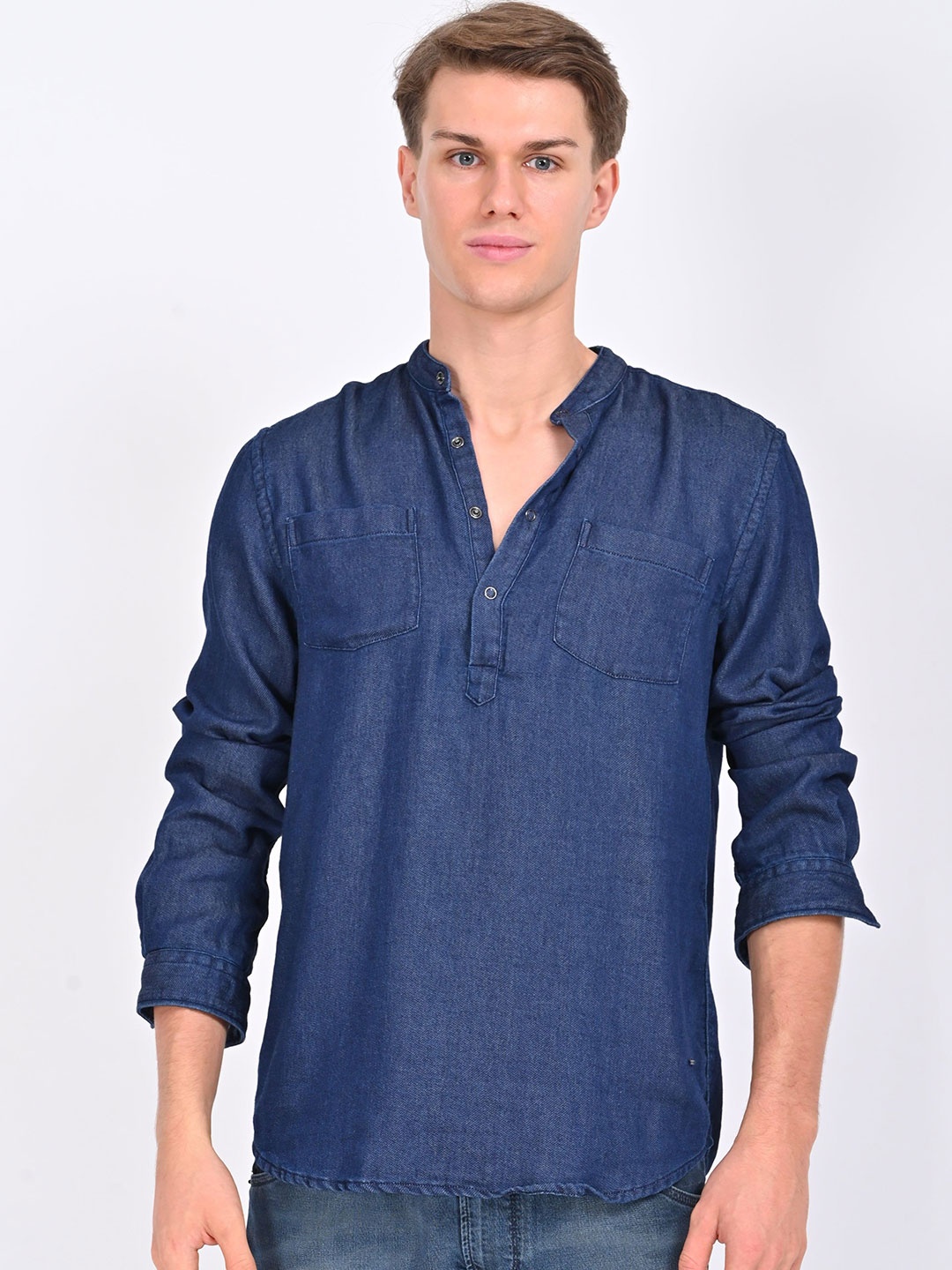 

Liberty - Jogger Denim Kurta - Navy, Navy blue