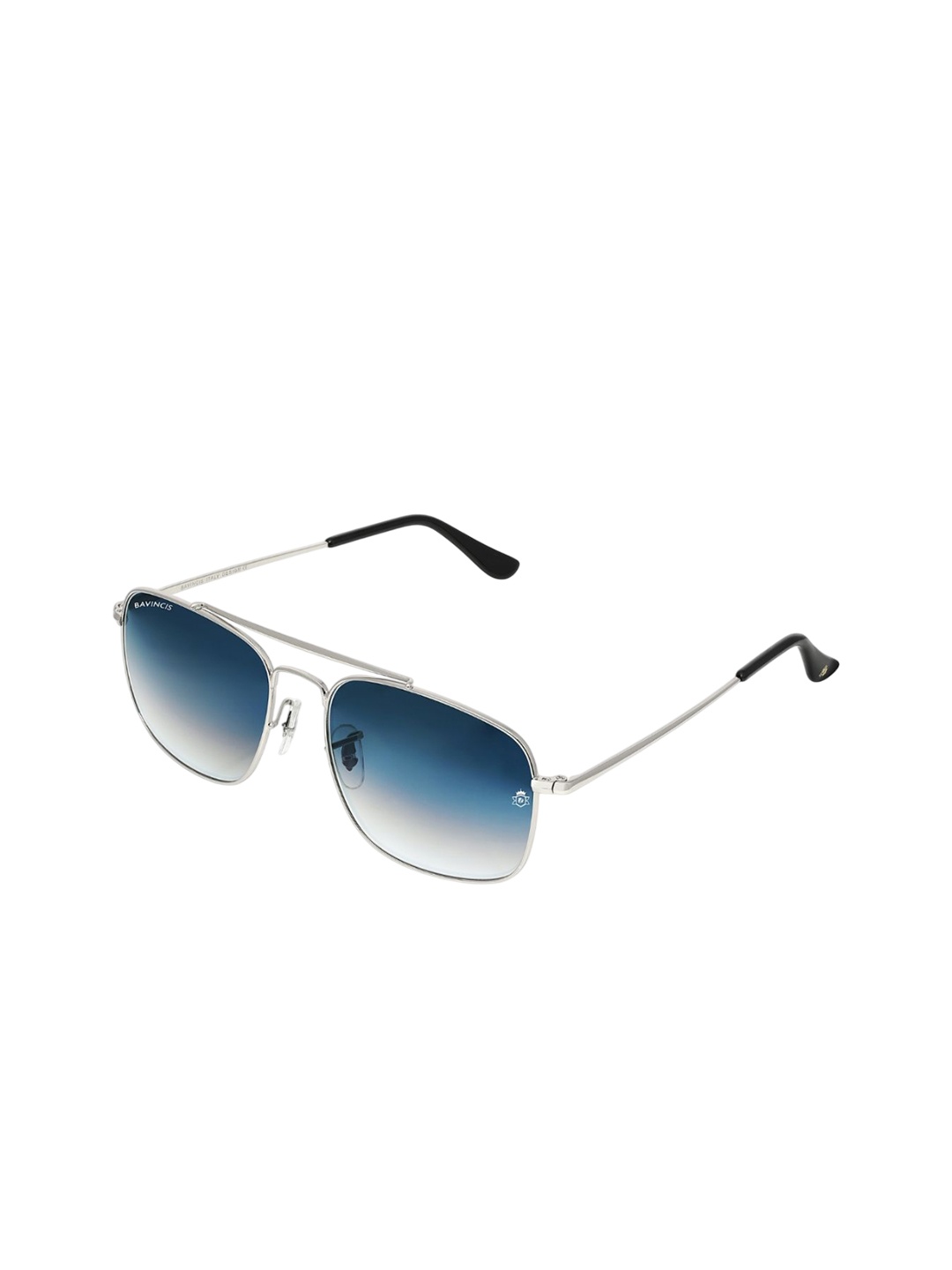 

BAVINCIS Unisex Square Sunglasses with UV Protected Lens 3560-GM-Silver-Grey-Gradient