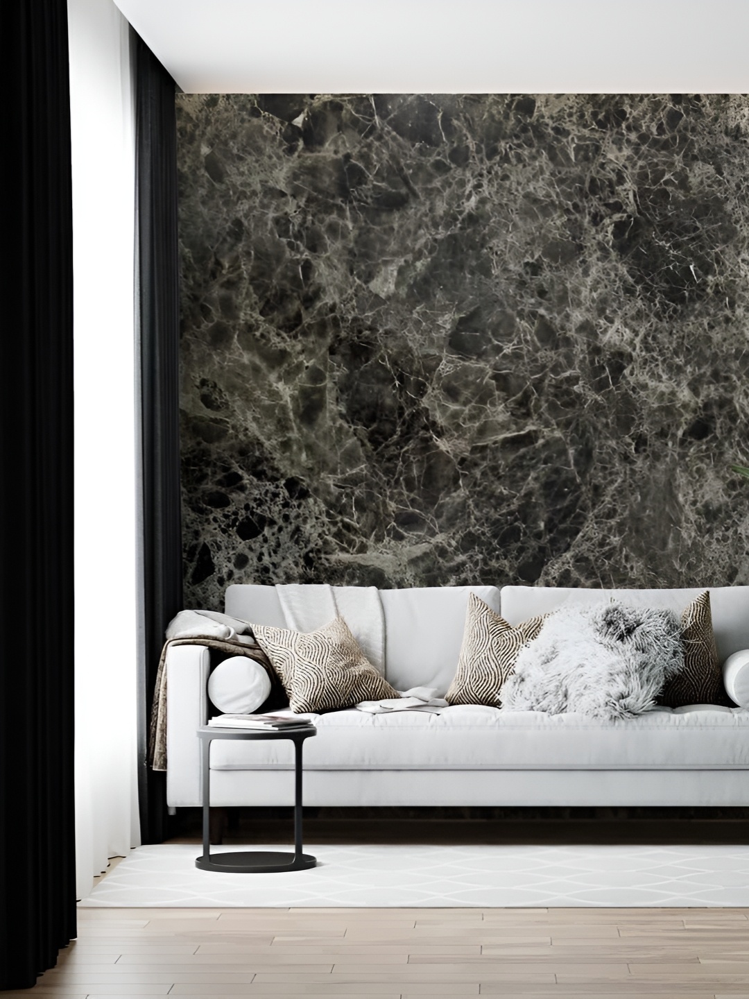 

ANNA CREATIONS Black & Brown Printed Decorative Wallpaper