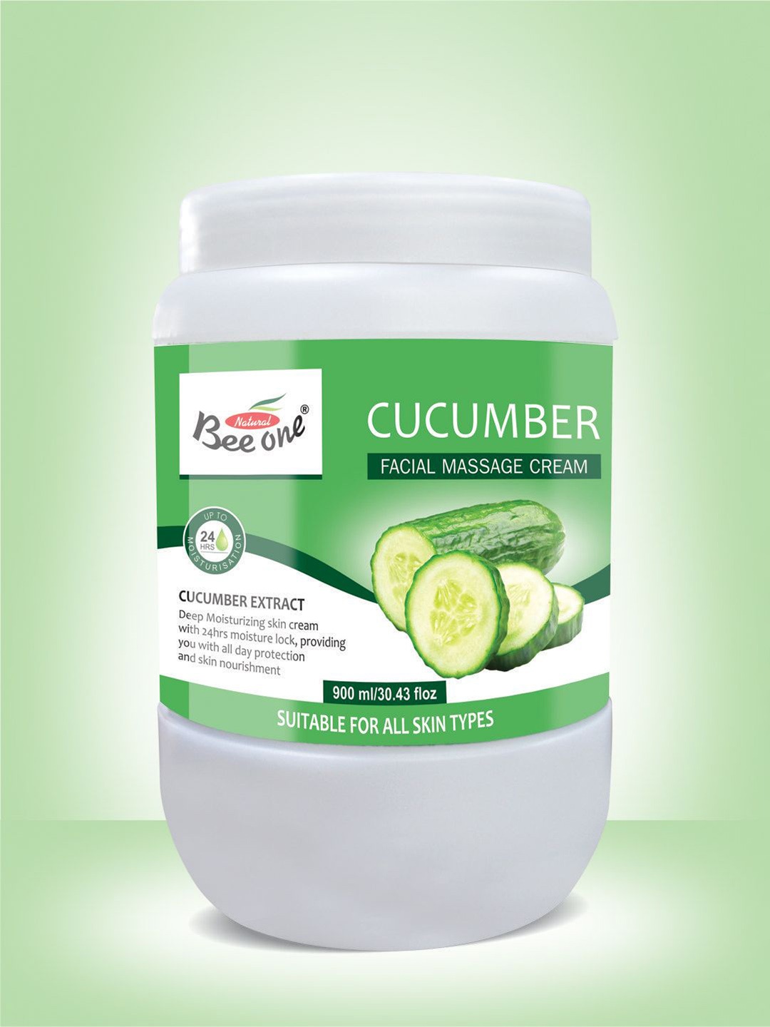 

Beeone Cucumber Massage Cream - 900 ml, Green
