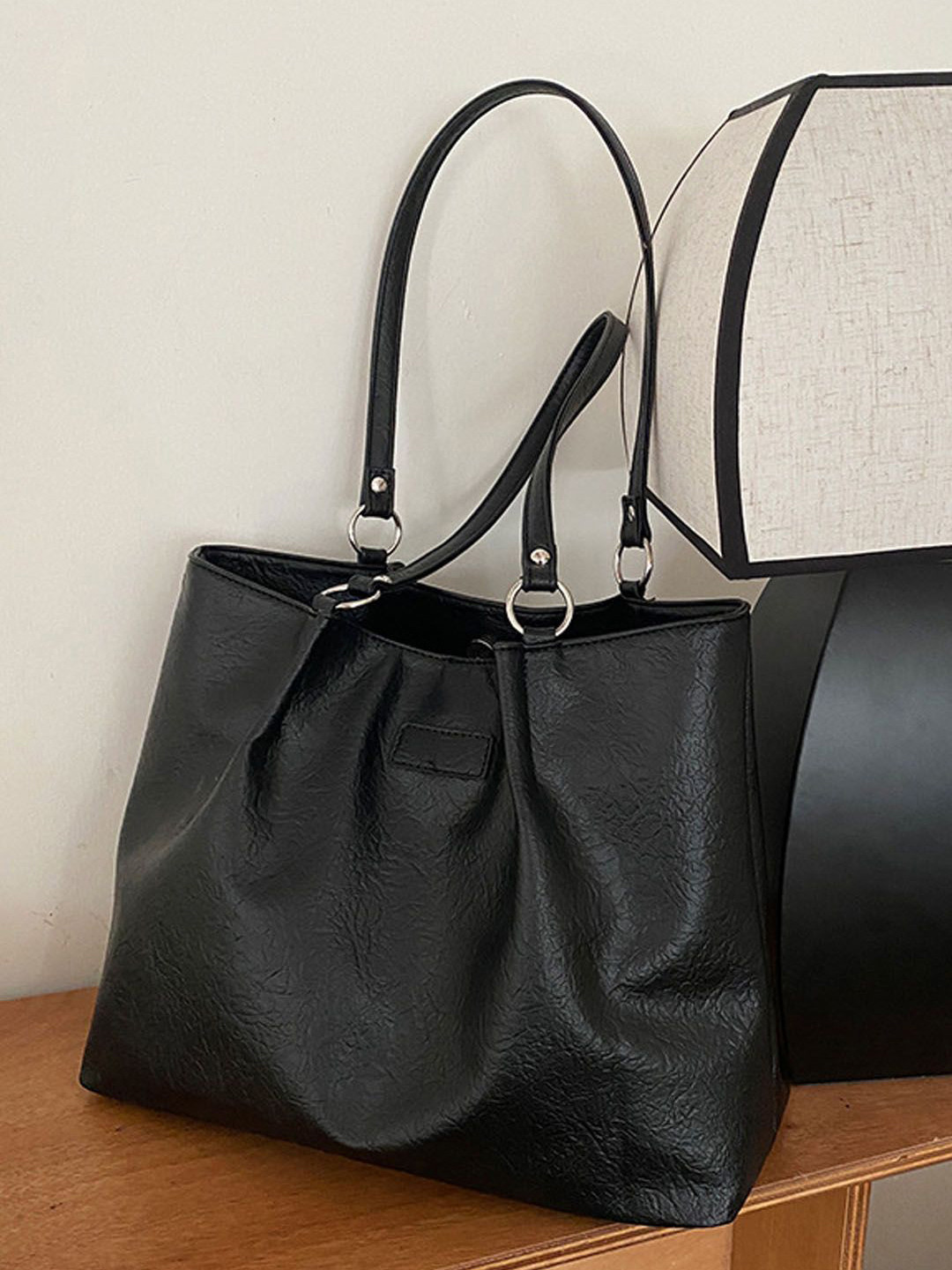 

StyleCast Shopper Hobo Bag with Bow Detail, Black