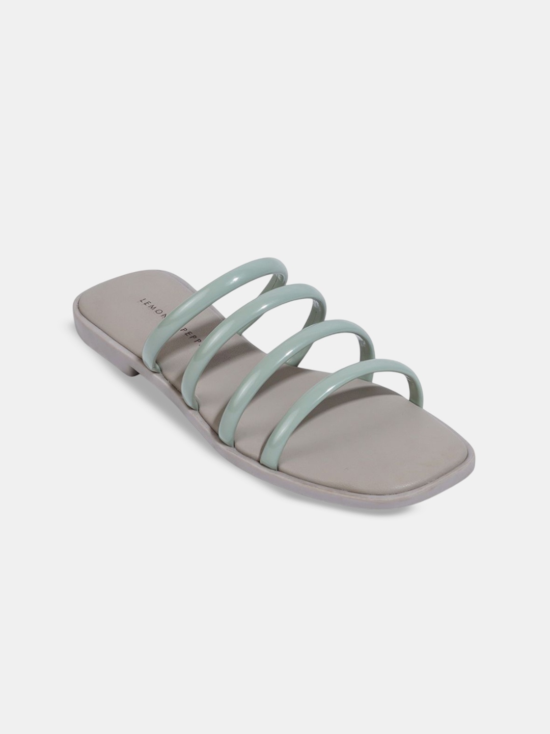 

LEMON & PEPPER Women Open Toe Flats, Sea green