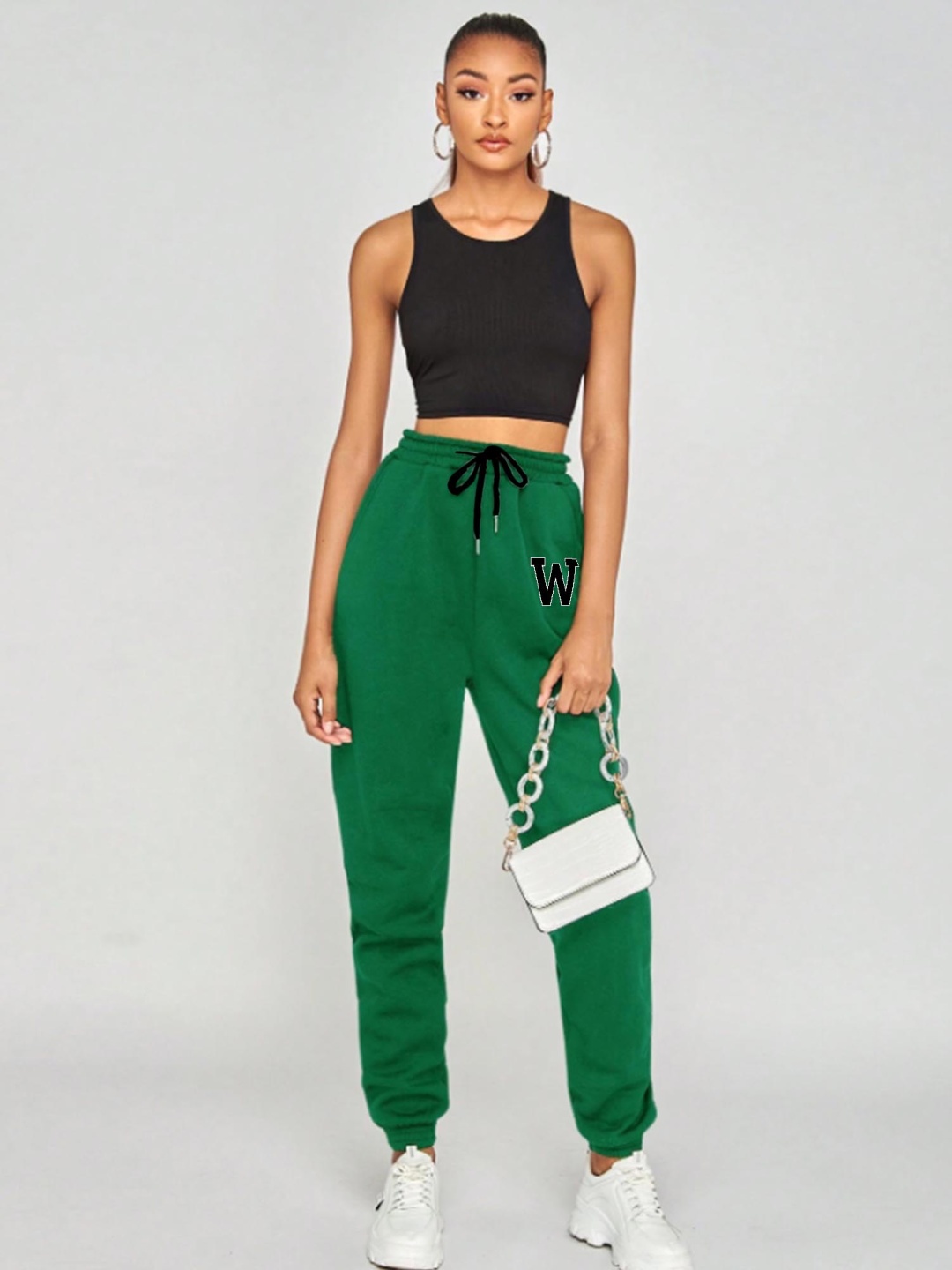 

TABADTOD Women Printed Relaxed Loose Fit Joggers Trousers, Green