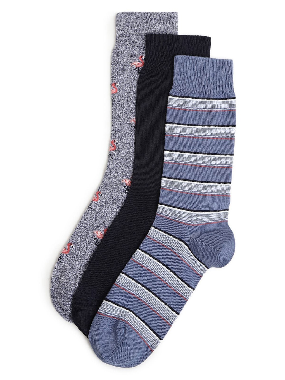 

Marks & Spencer Men Pack Of 3 Calf Length Socks, Grey