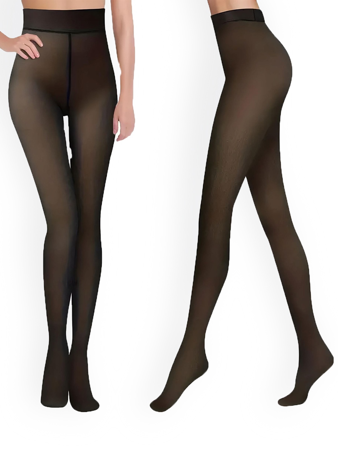 

Hill Islands Winter Fur fleece Stockings, Black