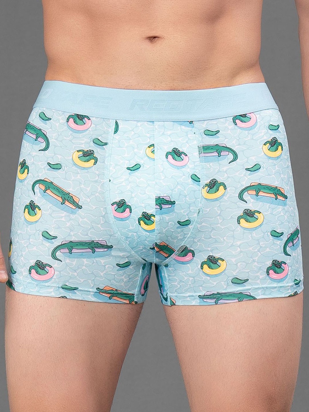 

Red Tape Polyester Elastane Printed Trunks, Blue