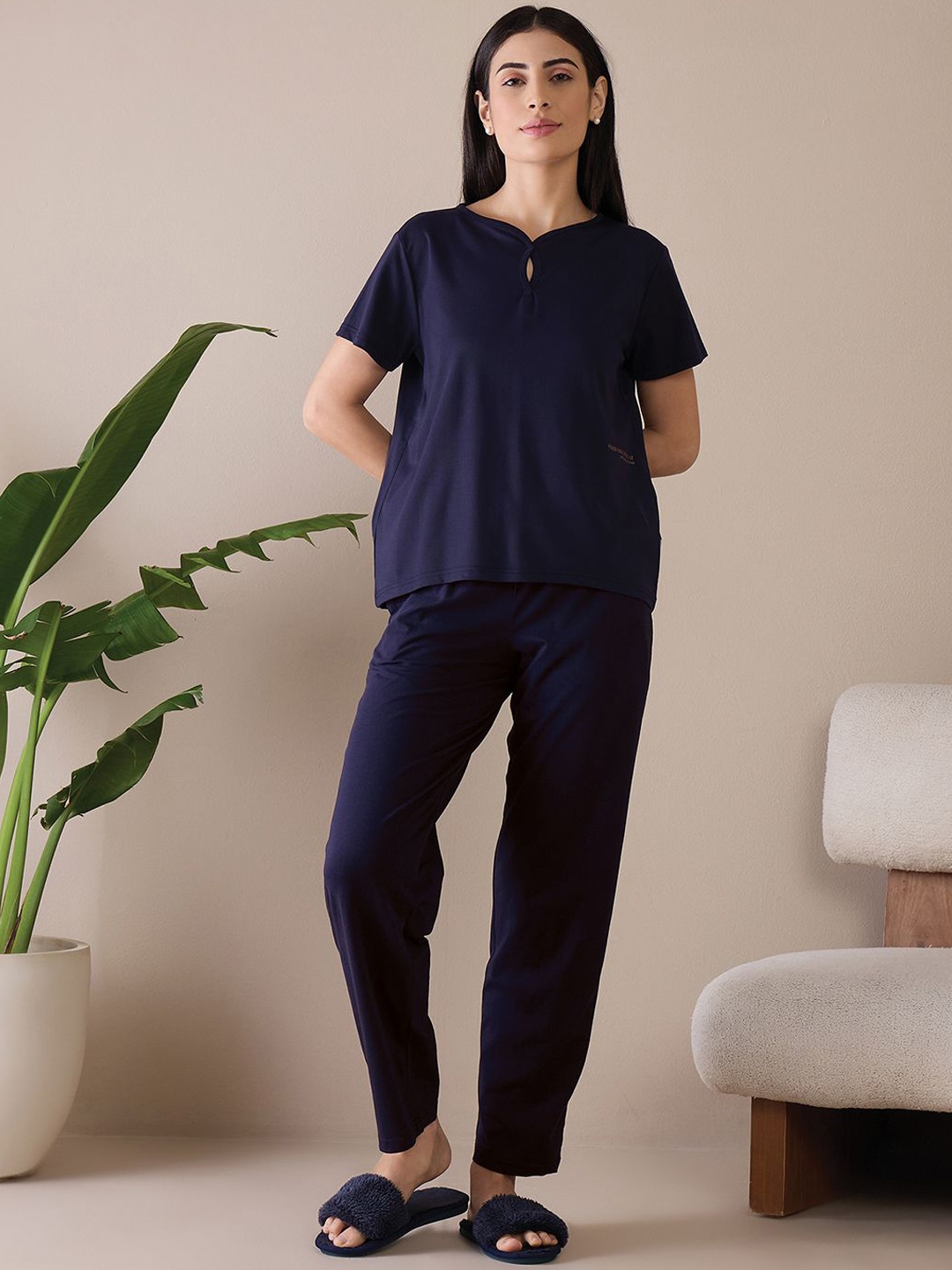 

Sweet Dreams Women Night suit, Navy blue
