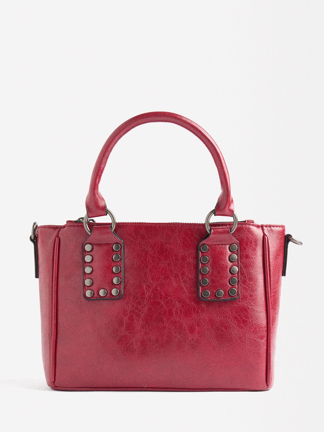 

PARFOIS Textured Structured Handheld Bag, Red