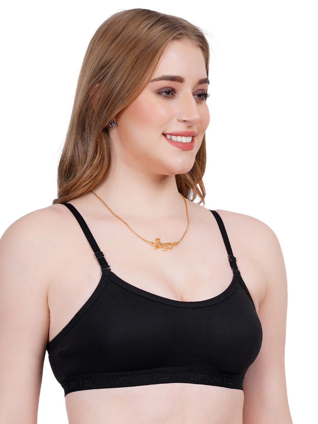 

Liigne Women Non Padded Sports Bra, Black