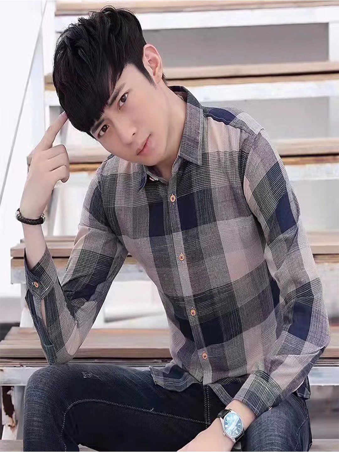 

StyleCast Men Tartan Checks Opaque Checked Casual Shirt, Multi