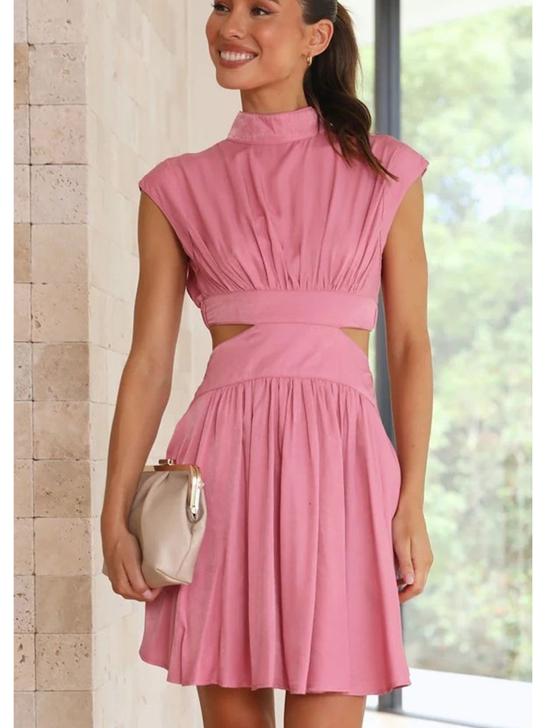 

LULU & SKY Women Fit & Flare Dress, Pink