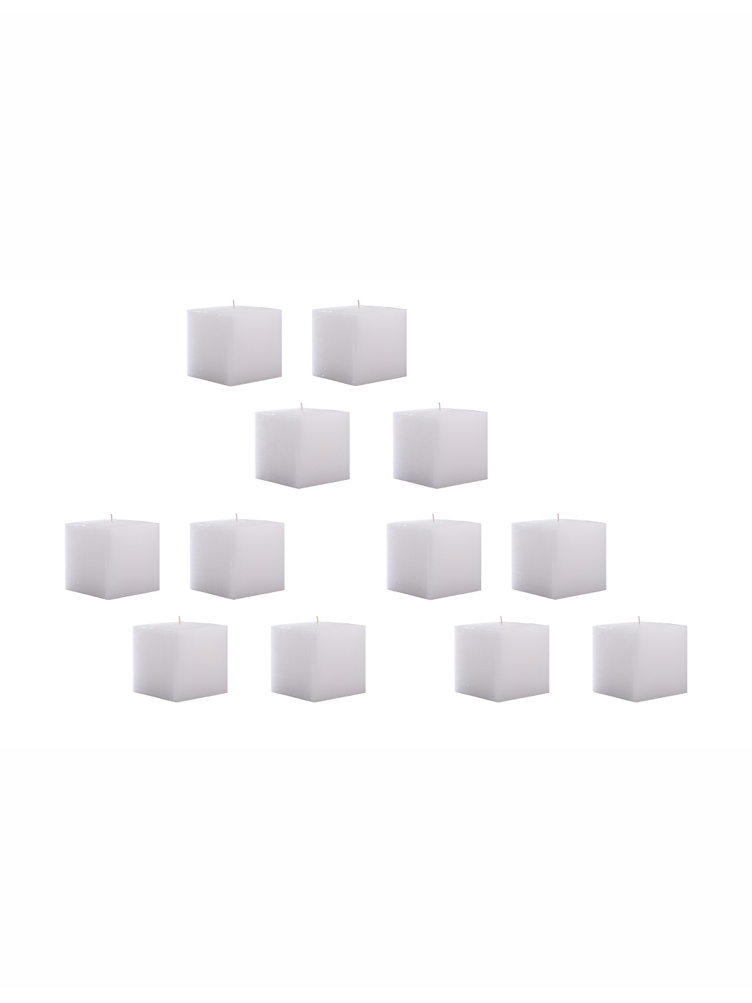 

atorakushon White 12 Pieces Scented Squre Cube Pillar Candle