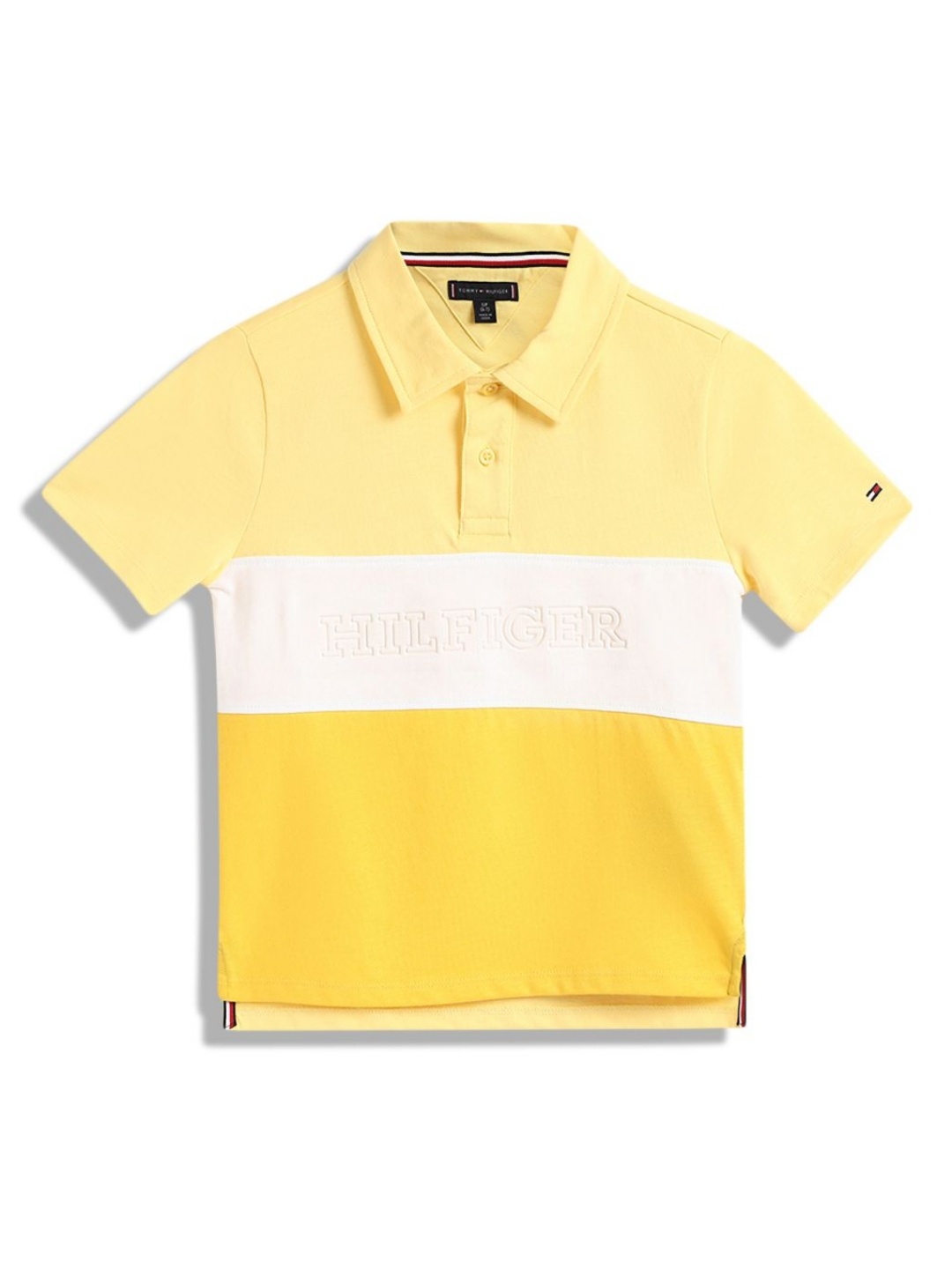 

Tommy Hilfiger Boys Colourblocked Polo Collar T-shirt, Yellow