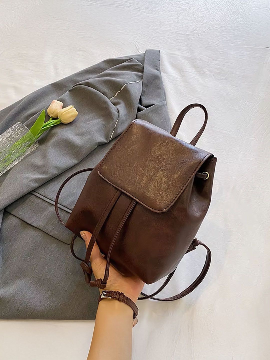 

StyleCast Bucket Satchel, Brown