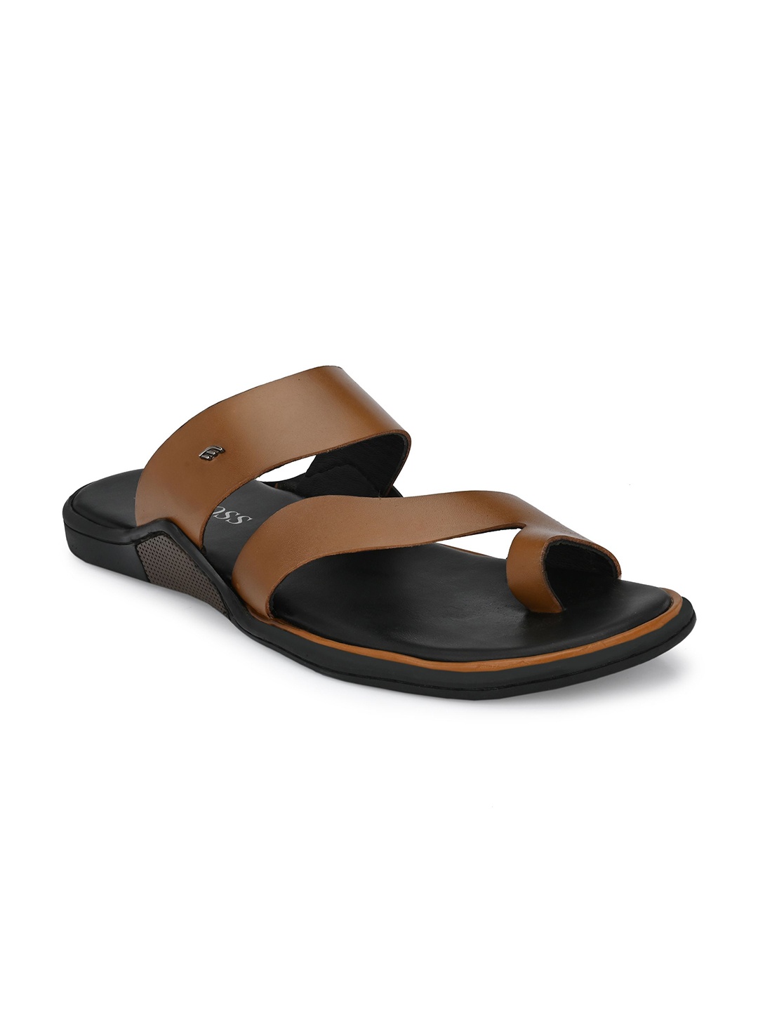 

Egoss Men Leather Comfort Sandals, Black