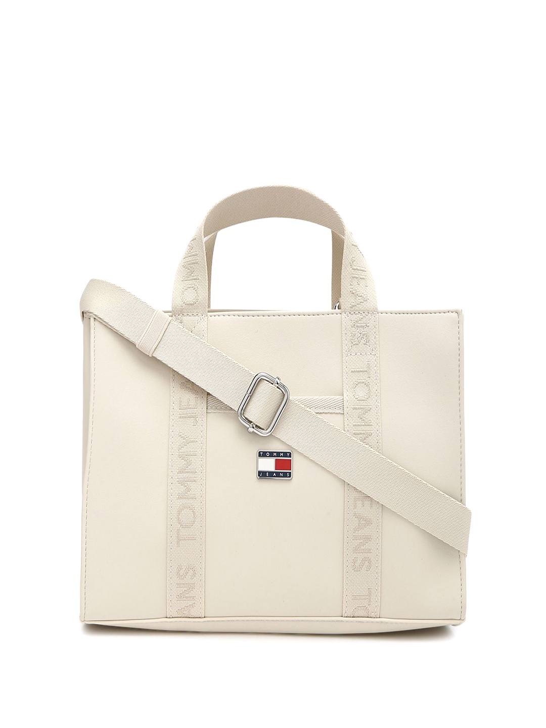 

Tommy Hilfiger PU Swagger Satchel, Beige