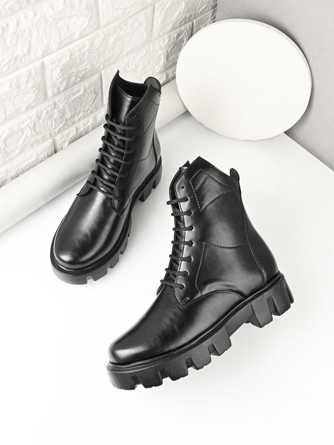 

The Roadster Lifestyle Co Women High Top Boots, Black