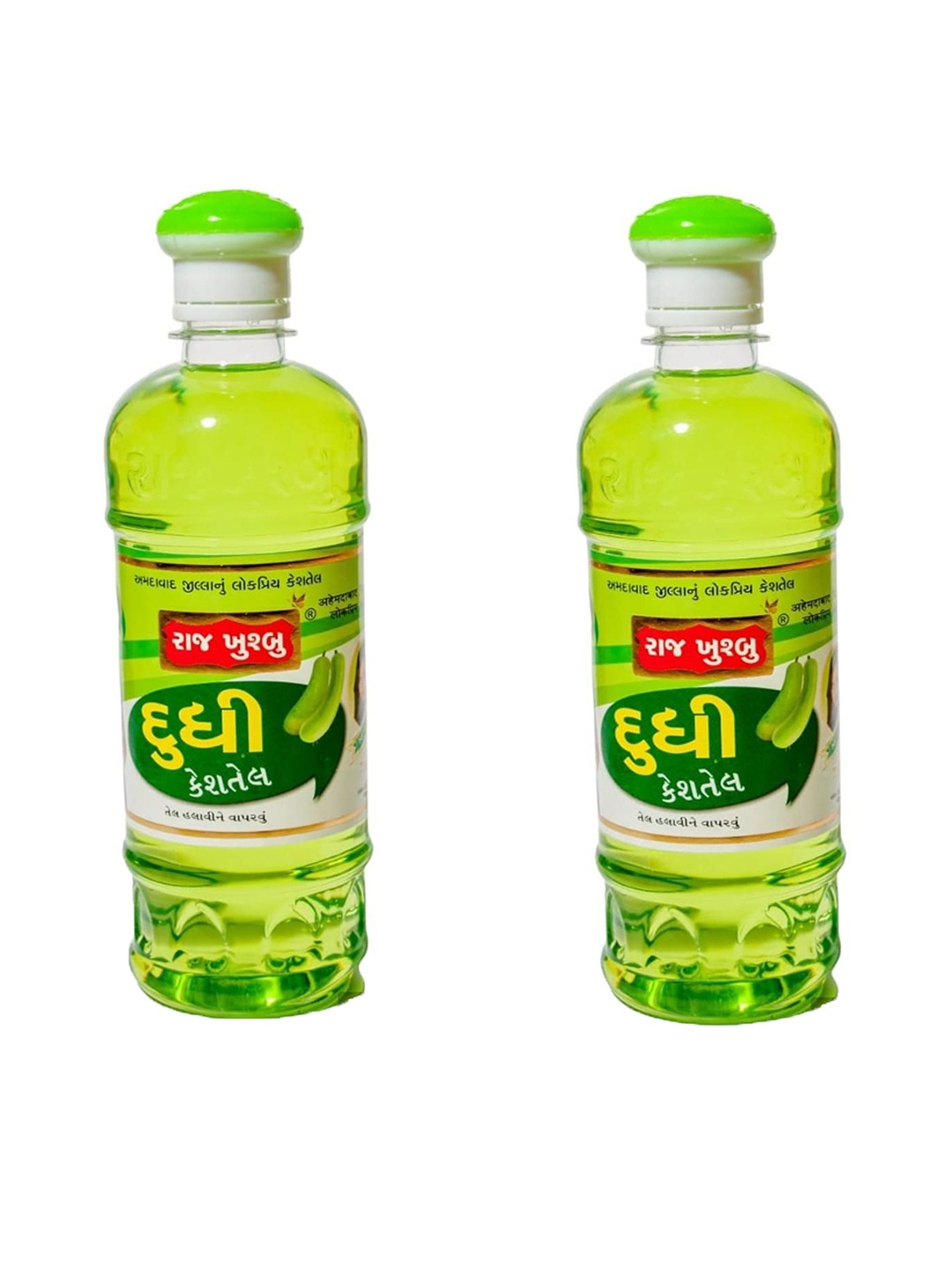 

RAJ KHUSHBU Set Of 2 Dhudhi Hair Oil For Hair Growth - 500 ml Each, Green