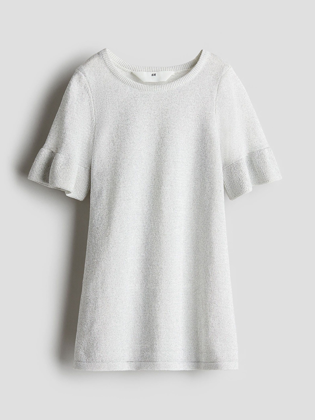 

H&M Shimmering Knit Dress, White