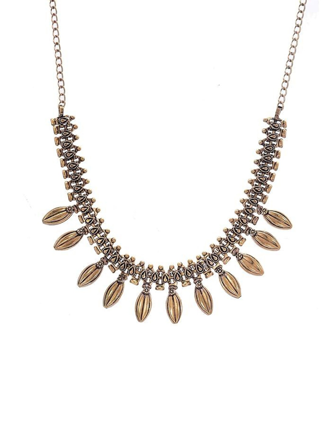 

Kezlin German Silver-Plated Statement Oxidized Necklace