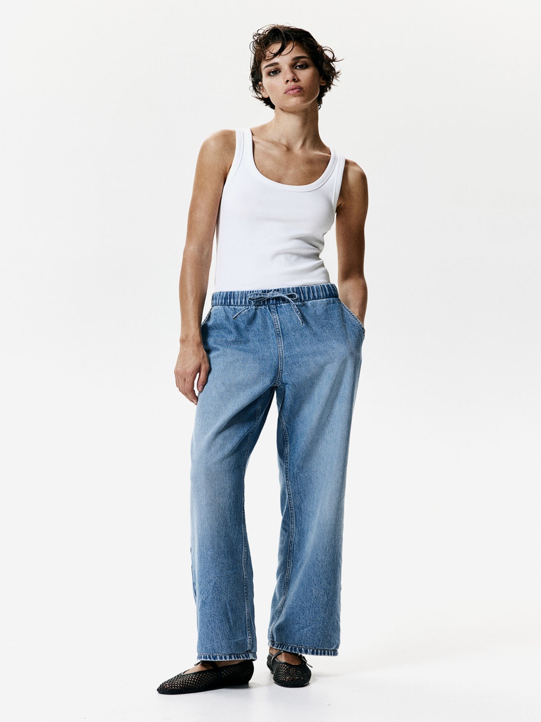 

H&M Denim Joggers, Blue