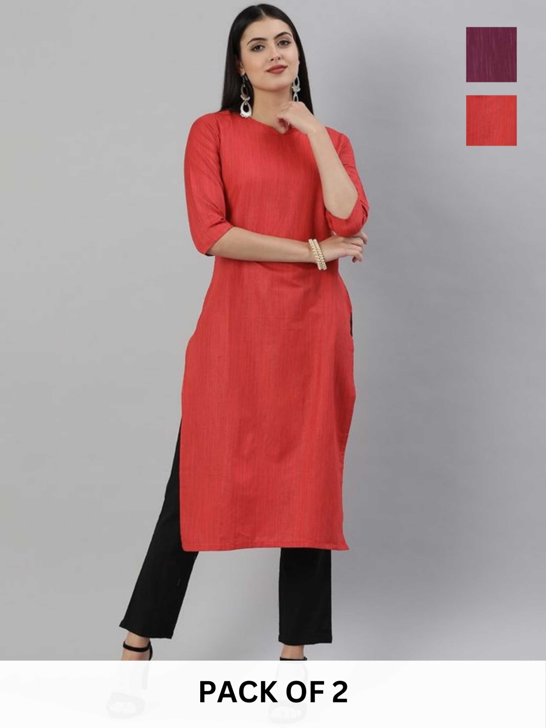 

KALINI Women Kurta, Red