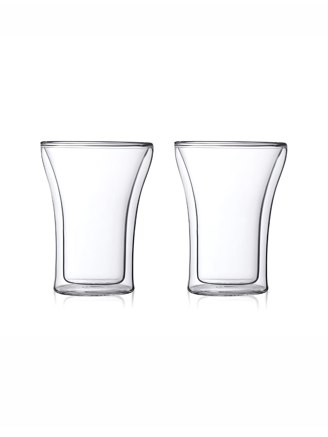 

We3 Transparent 2 Pieces Glass Glossy Mugs 250ml Each