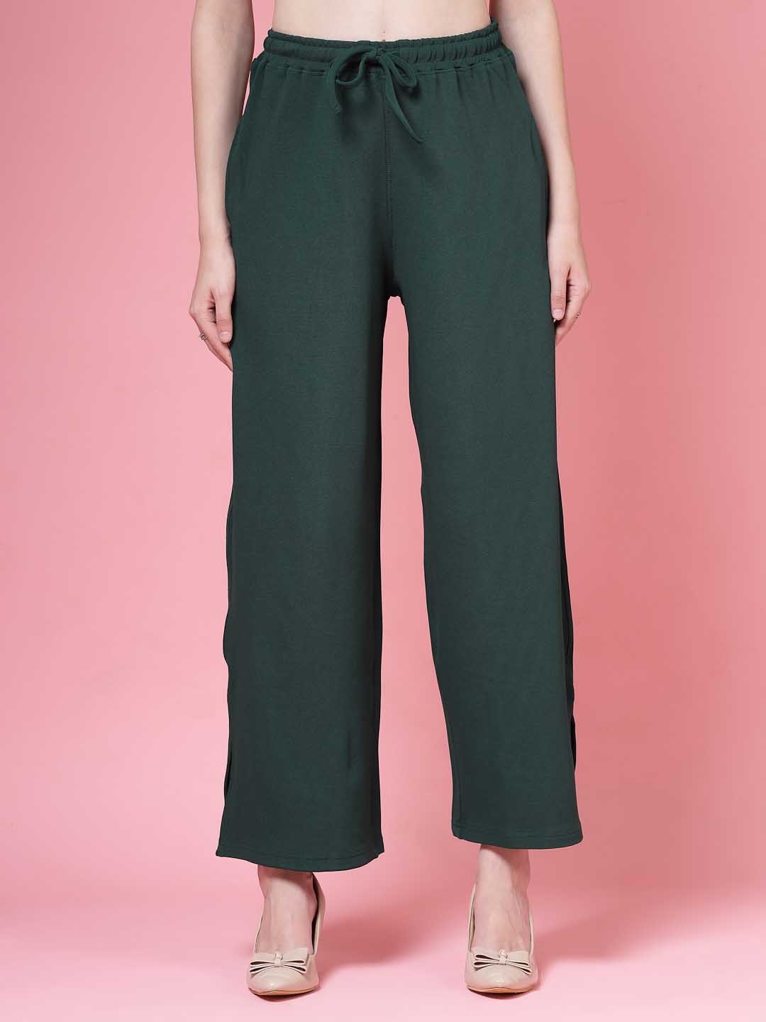 

PAUSE SPORT Women Original Flared Wrinkle Free Trousers, Green