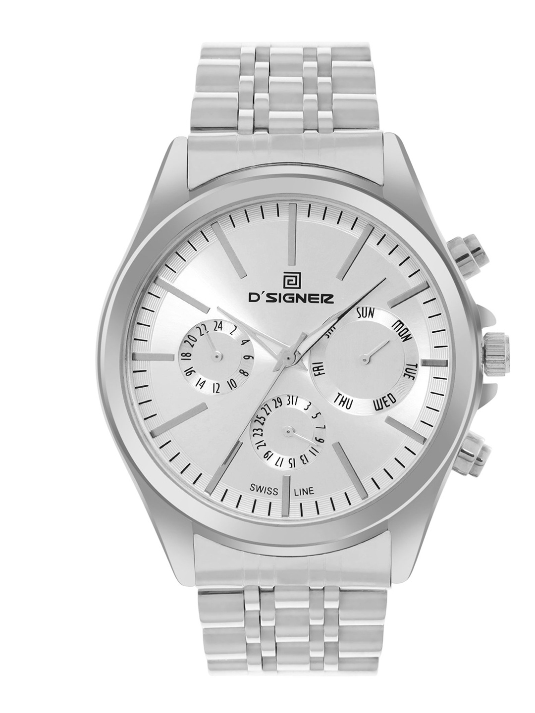 

D'SIGNER Men Brass Dial & Bracelet Style Straps Analogue Watch 907SM.2G, Silver