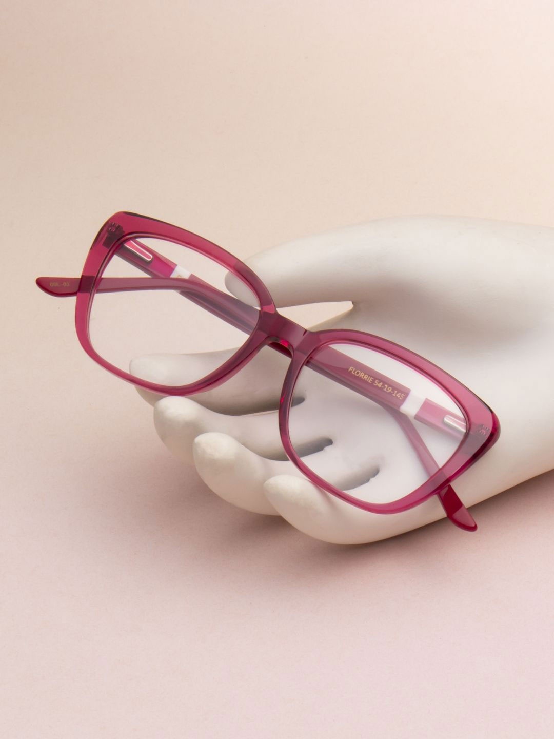 

Ted Smith Women Colourblocked Cateye Premium Acetate Frames, Red
