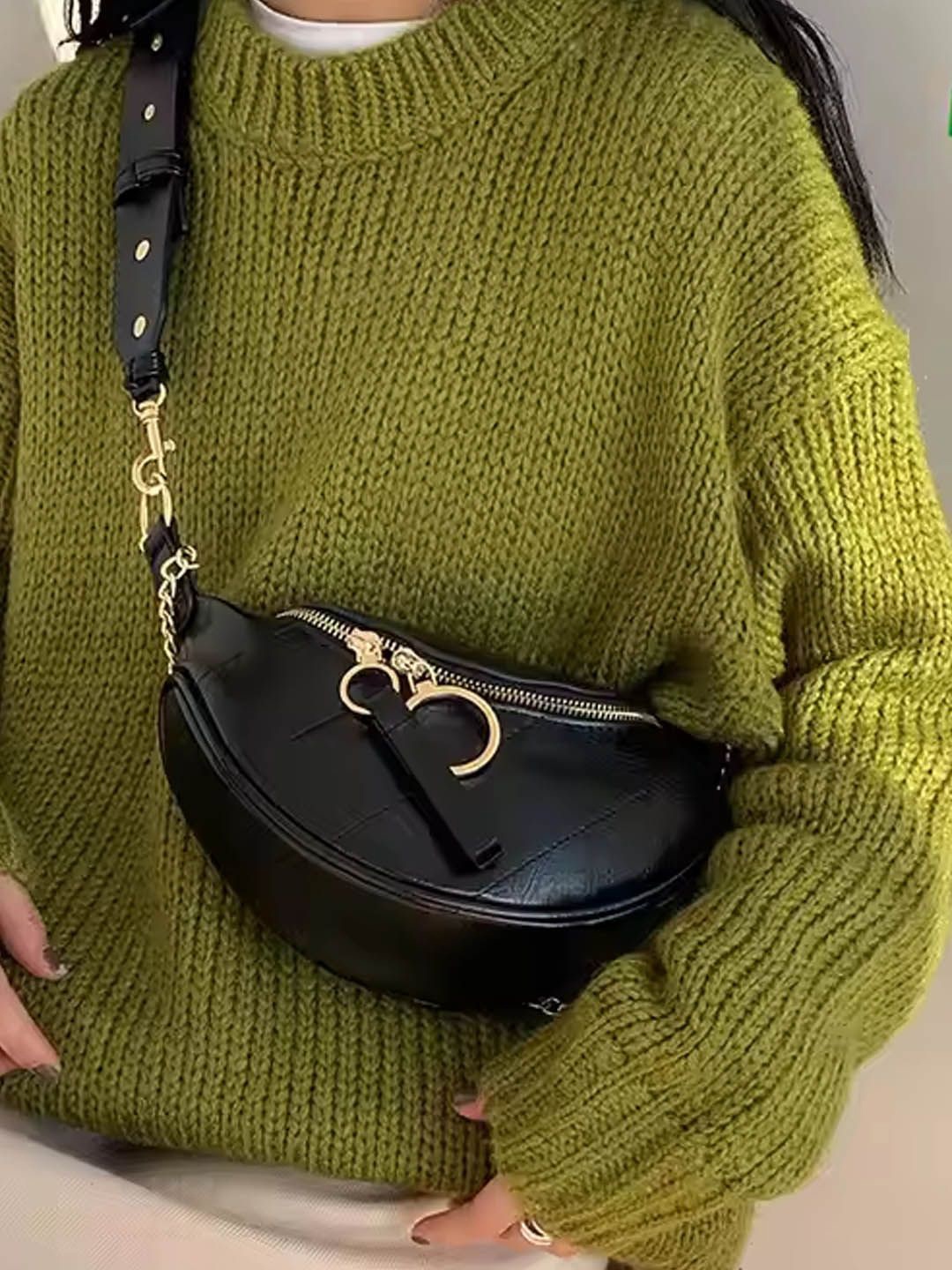 

StyleCast Textured Structured Handheld Bag, Black