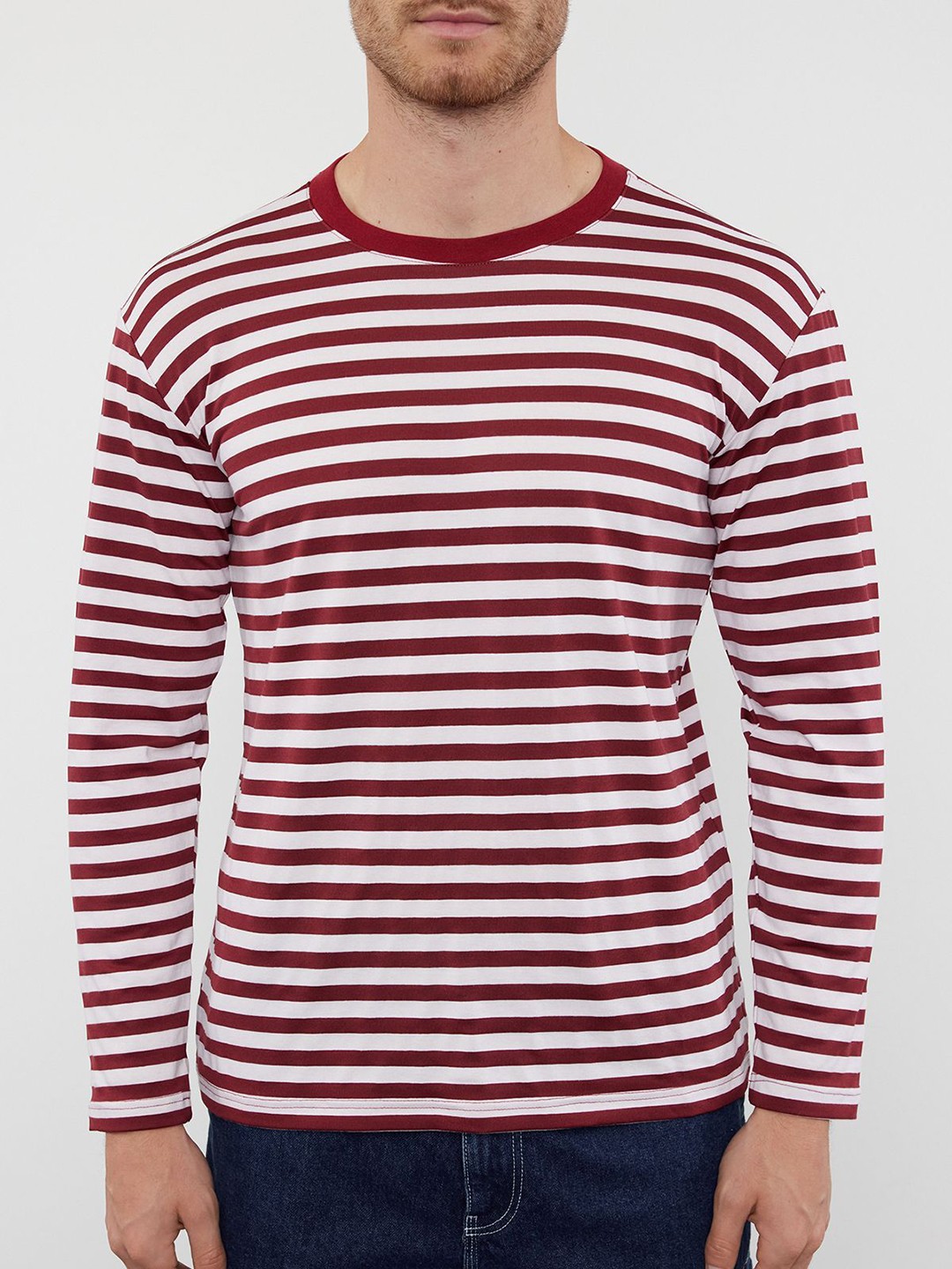 

Trendyol Women Striped V-Neck Pockets T-shirt, Na