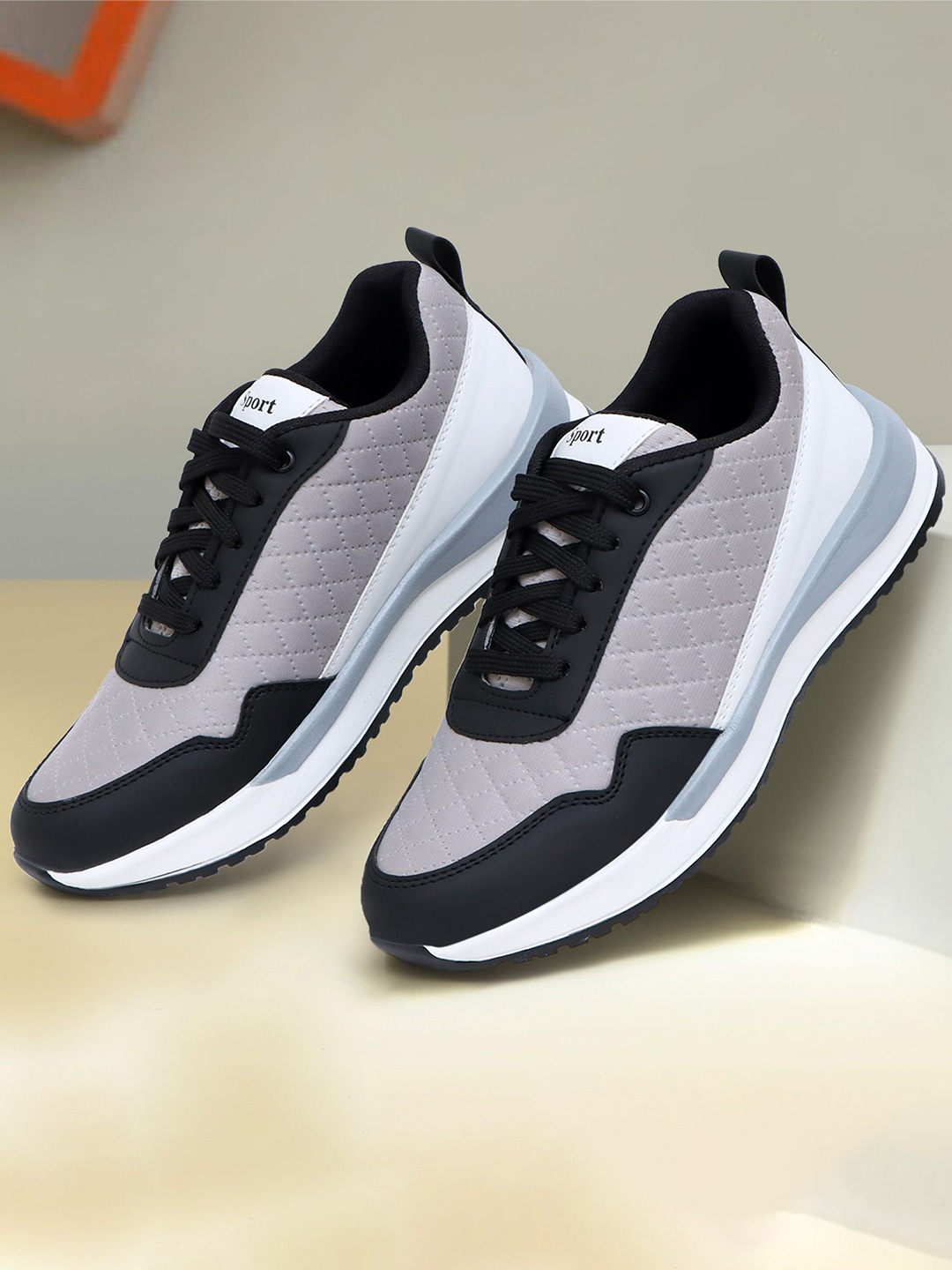 

ARAMISH Men Running Non-Marking Shoes, Grey