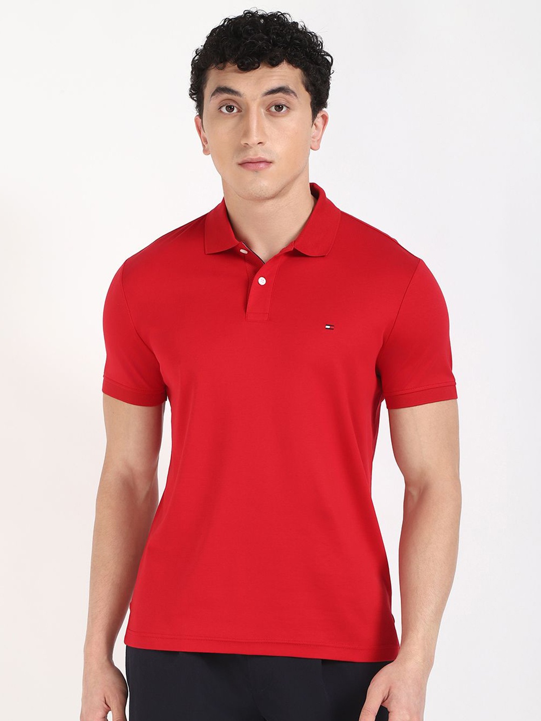

Tommy Hilfiger Men Polo Collar T-shirt, Red