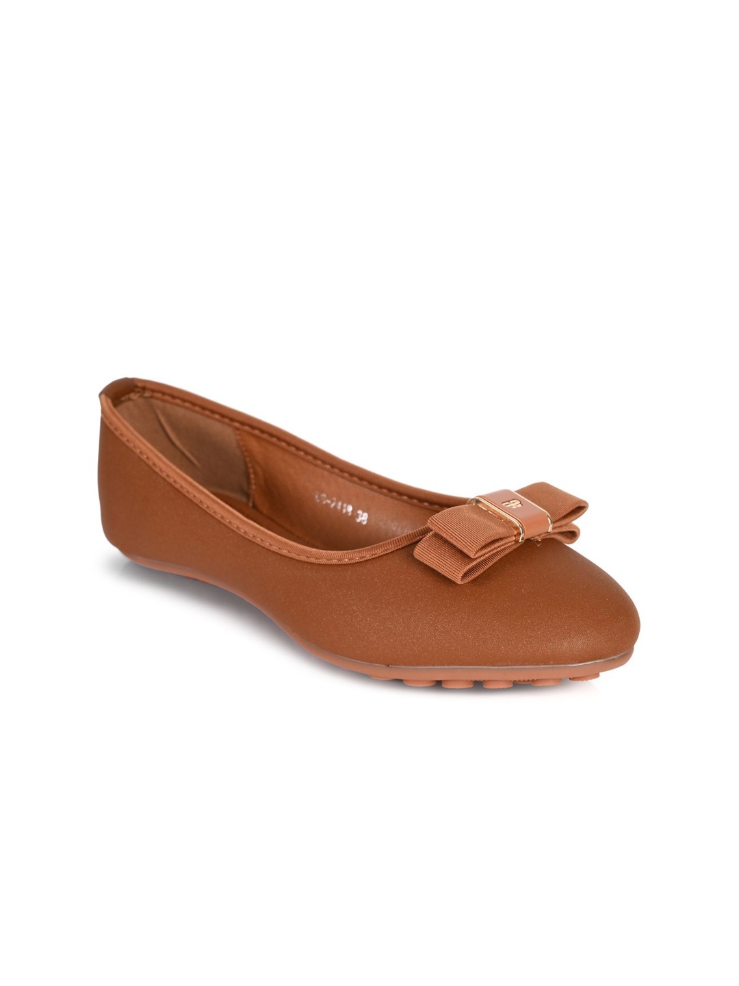 

San Marino by Shoe Bank Women Embellished Ballerinas Flats, Brown