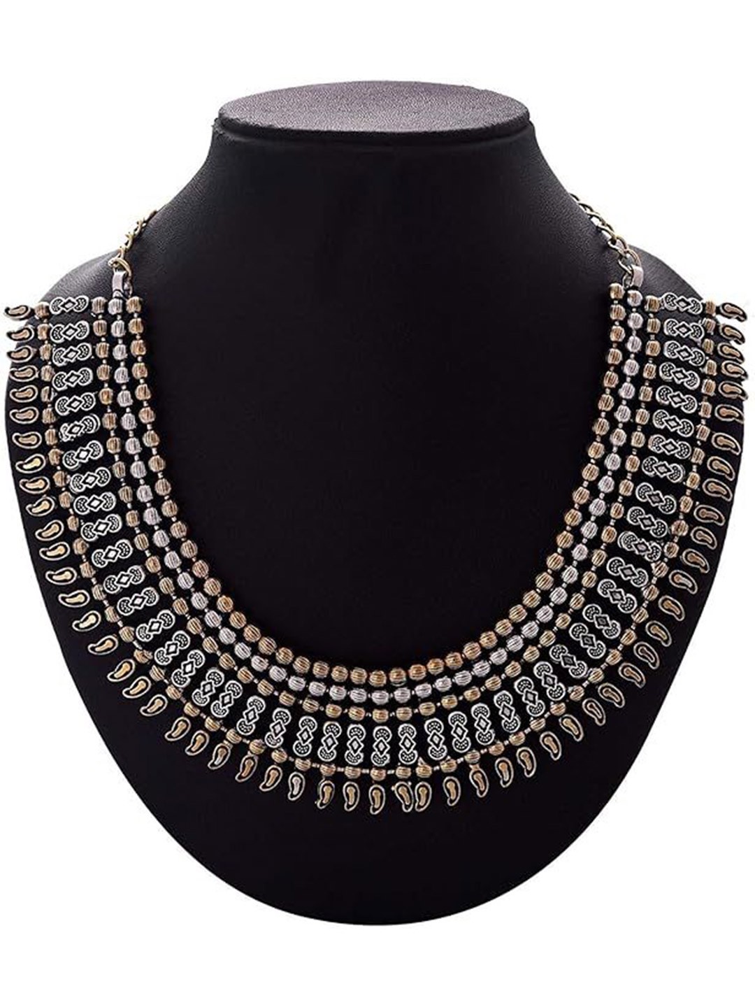 

Kezlin German Silver-Plated Statement Oxidized Necklace