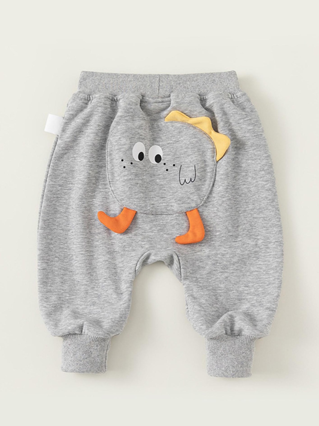 

LULU & SKY Unisex Kids Tapered Fit High-Rise Joggers Trousers, Grey