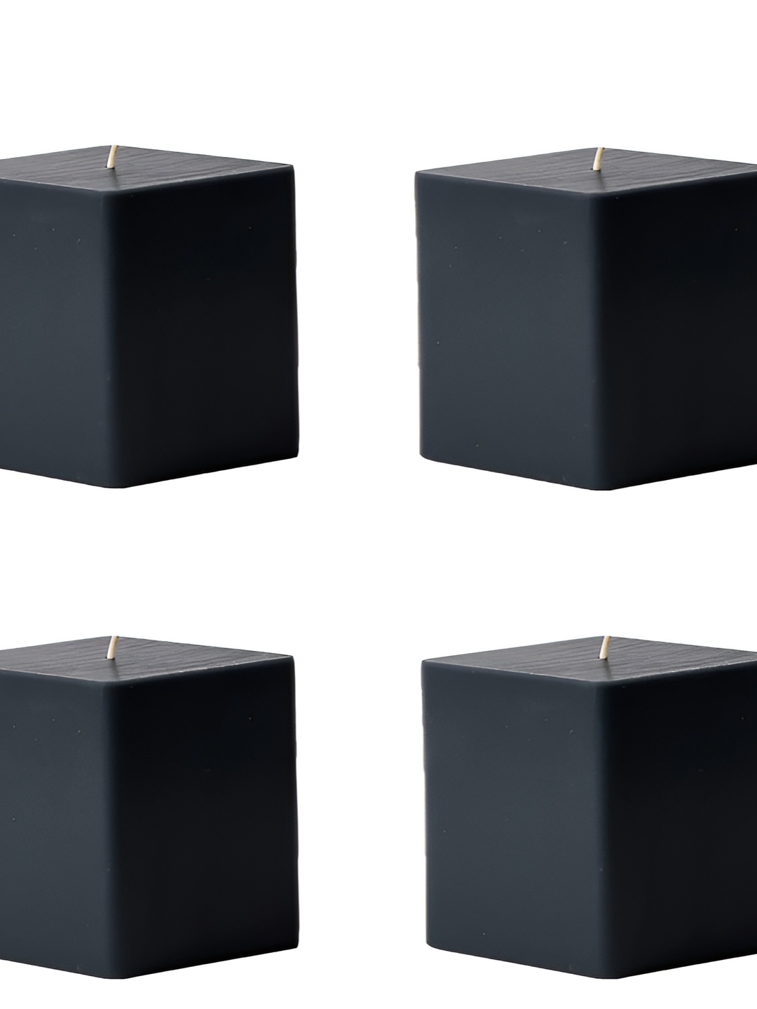 

atorakushon Black 4 Pieces Scented Squre Cube Pillar Candle