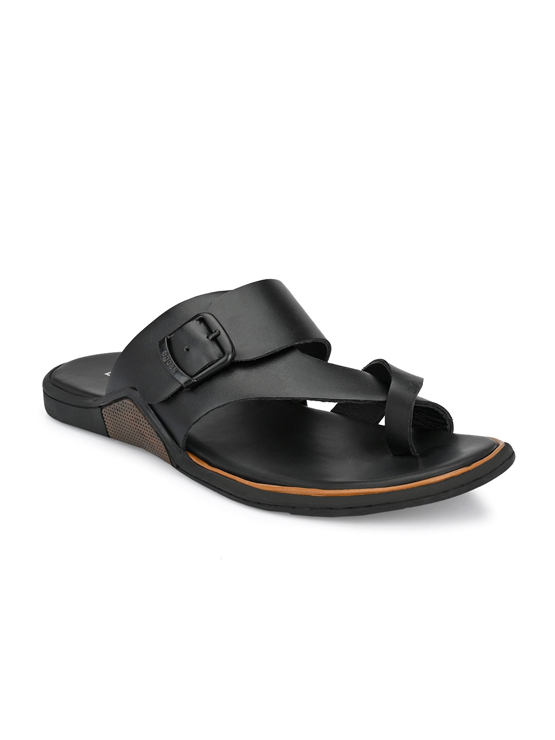 

Egoss Men Genuine Leather Comfort Sandals, Black