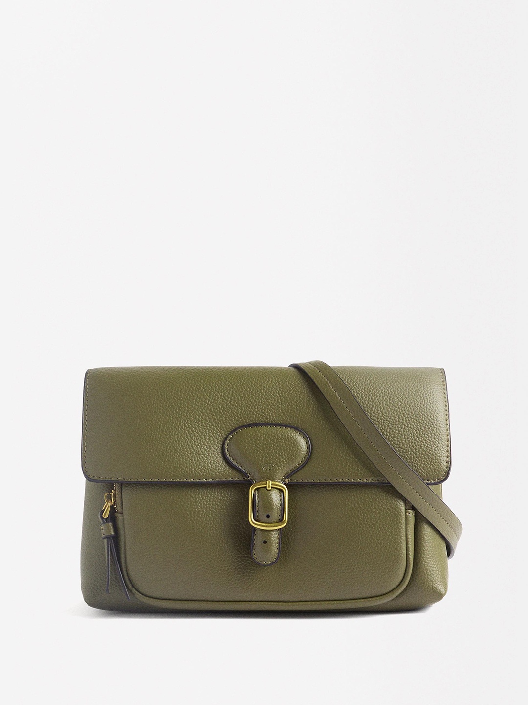 

PARFOIS Textured Structured Sling Bag, Khaki