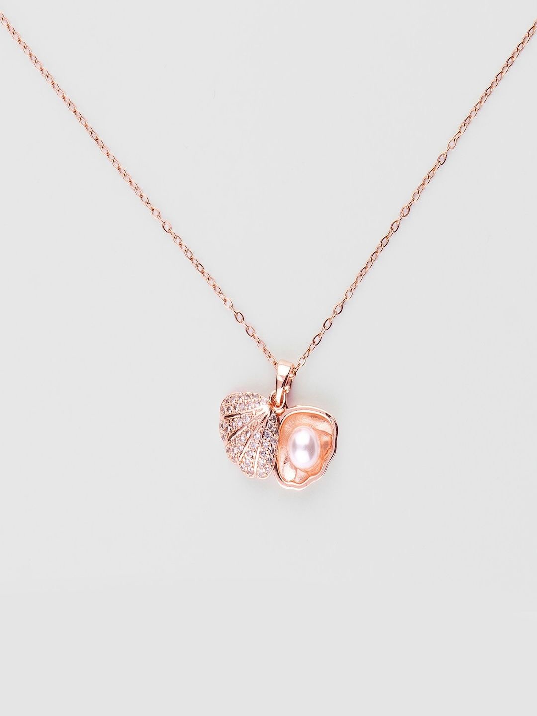 

Mesmerize Rose Gold-Plated Pendants With Chain