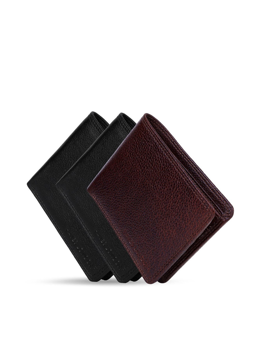 

Hayes London Men Wallets Pack of 3 Genuine Leather with RFID Blocking Combo, Brown