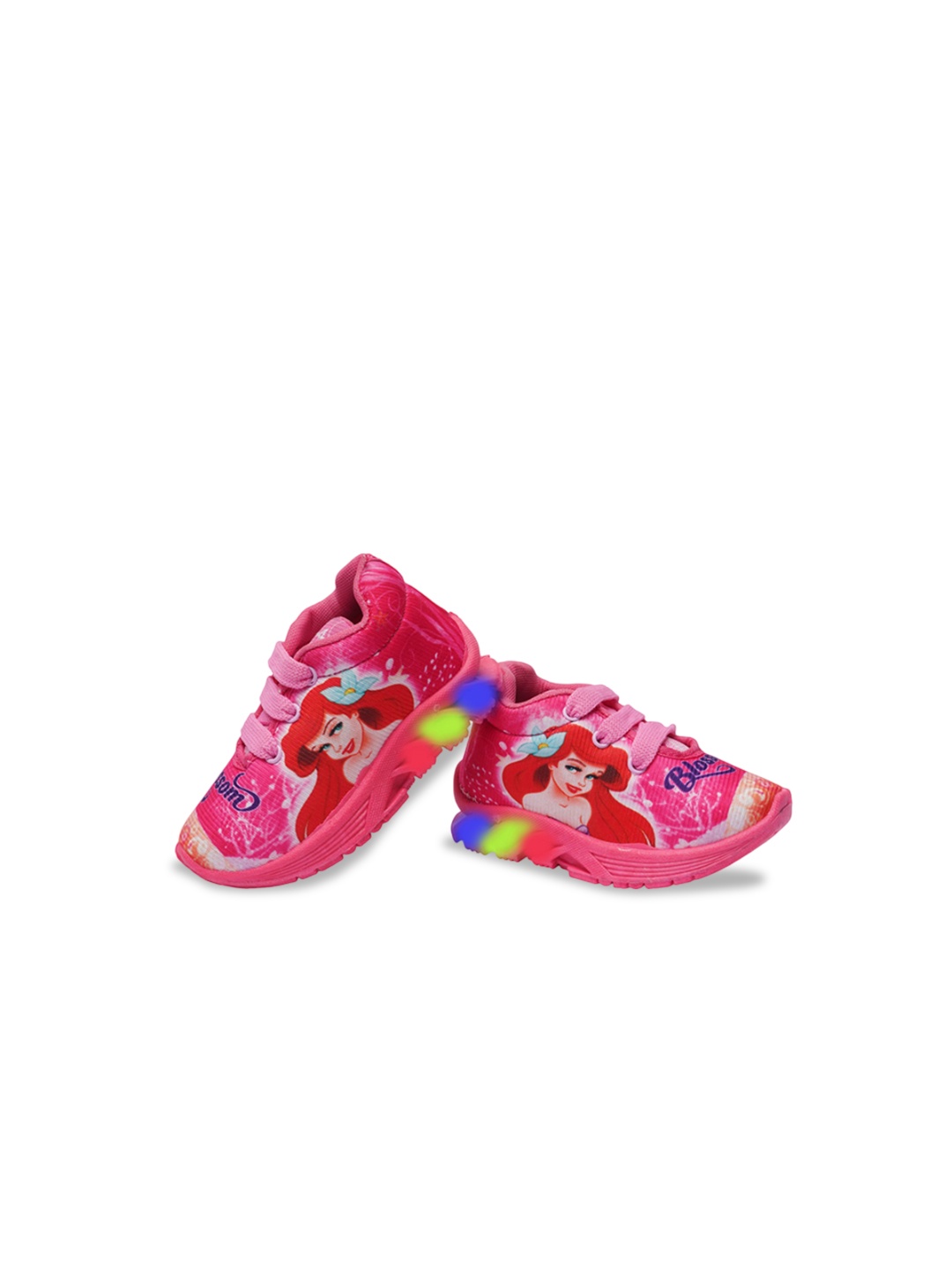 

BUNNIES Girls Printed Flatforms, Pink