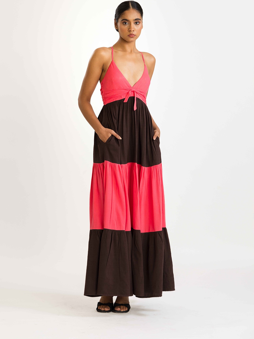 

Past Modern Linen Maxi Dress, Brown