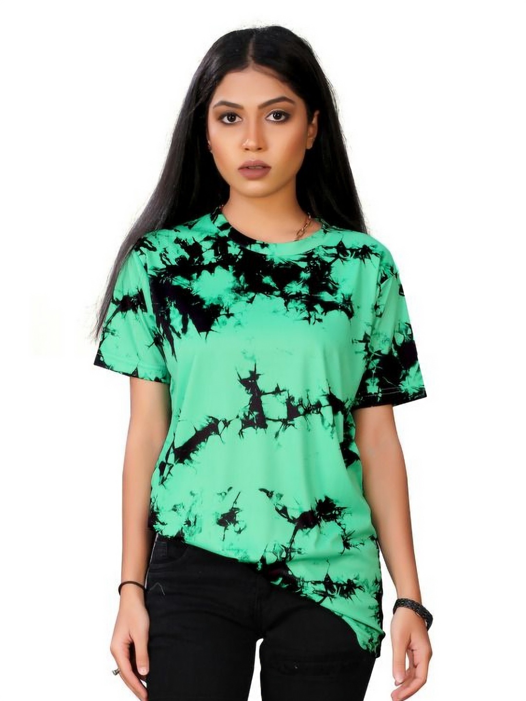 

shriez Women Printed T-shirt, Green