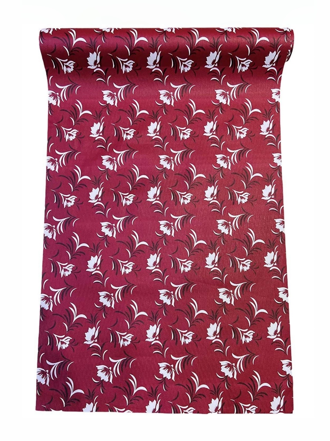 

REVEXO Red & White Floral Printed Reusable Kitchen Shelf Liner