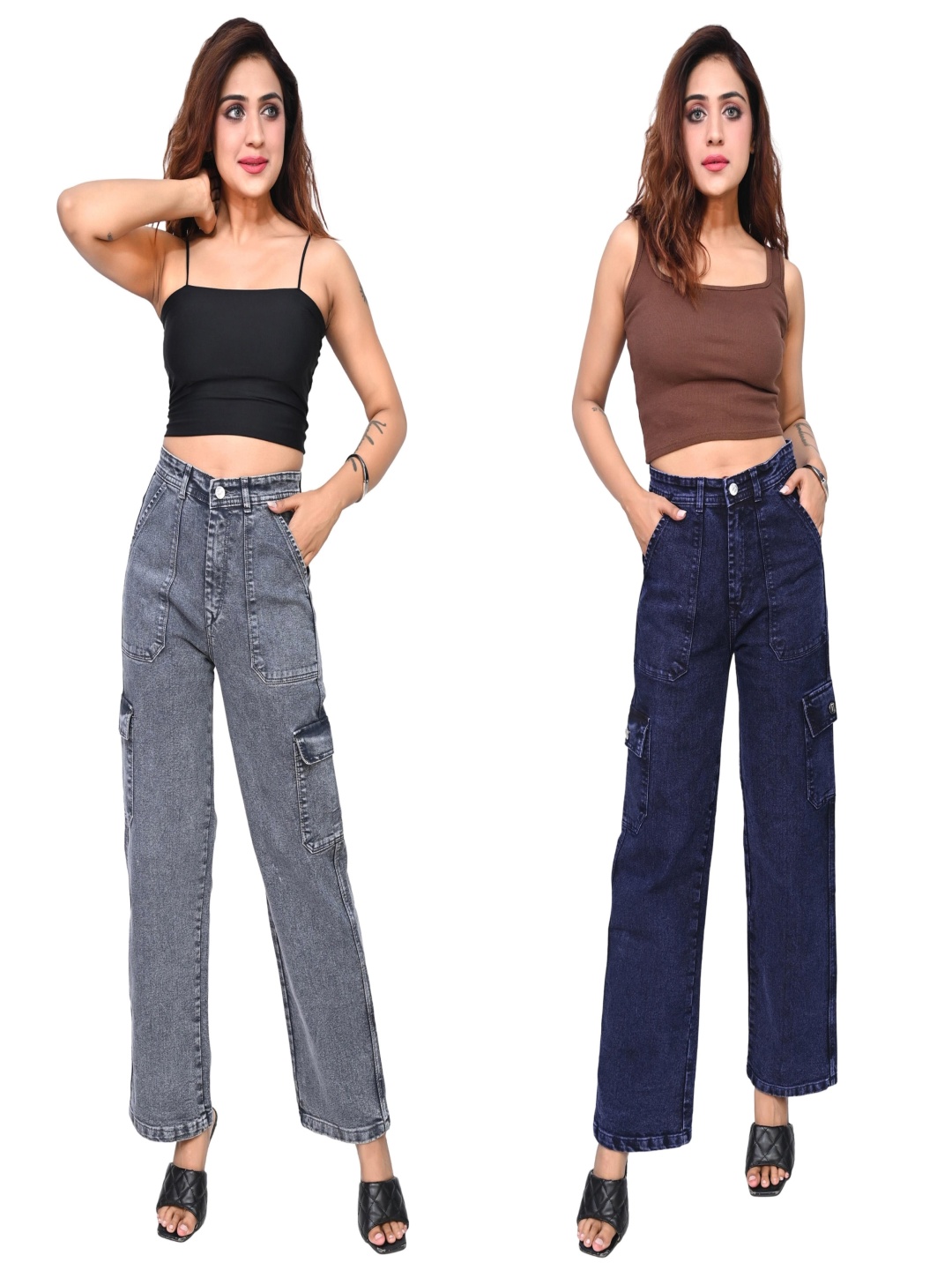 

Doll Fashion Women Boyfriend Fit Mildly Distressed Jeans, Multi