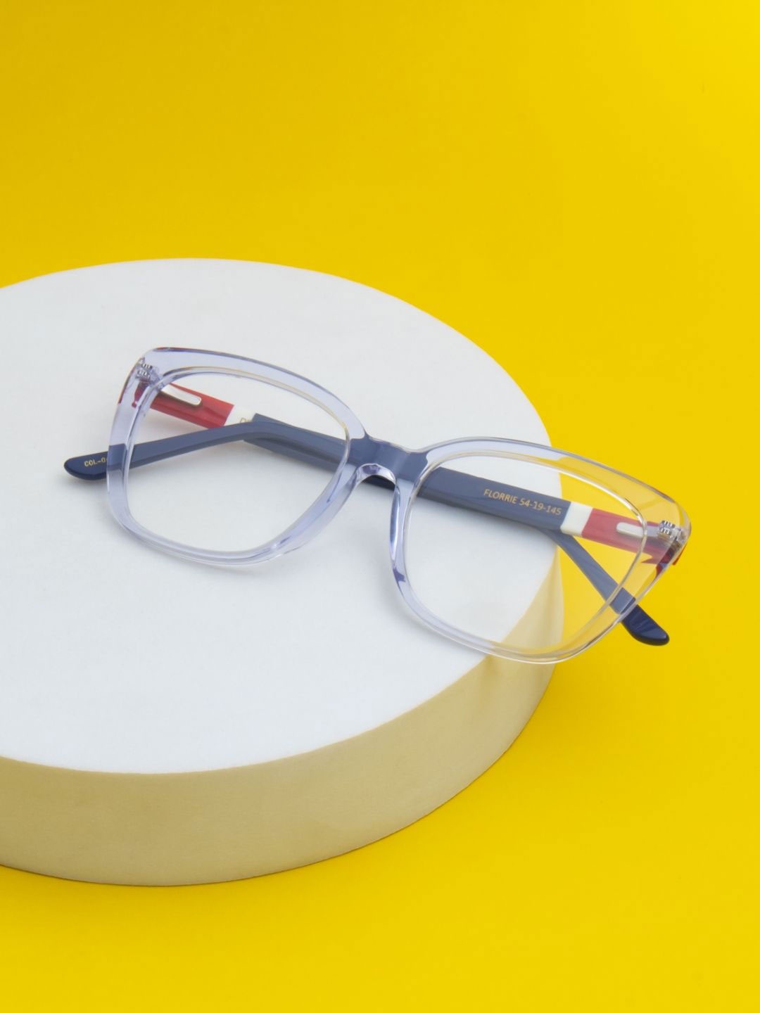 

Ted Smith Women Colourblocked Cateye Luxury Acetate Frames, Transparent